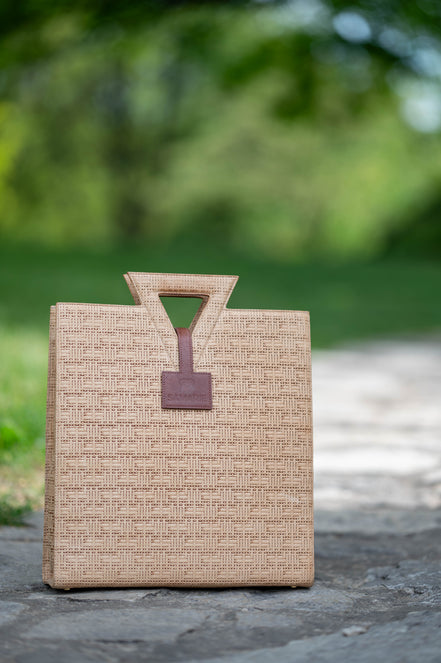 Detail of the Jane Tote triangular handle