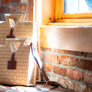 The Jane Tote and Mini with detachable strap in warm window light